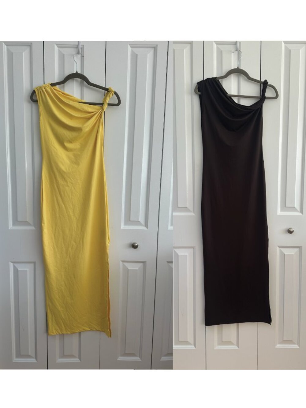 ASOS Women's Yellow and Brown Bodycon-dresses